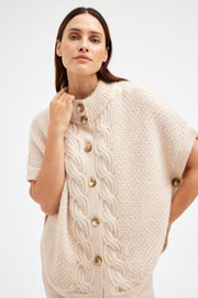 Tekla knit poncho 52429 | Creamy Beige | Strik fra Gustav