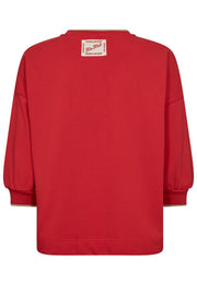 Darin 3/4 Sleeve Sweatshirt   | Chinese Red | Sweats fra Mos Mosh