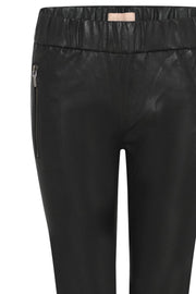 Dara stretch leather pants | Black | Bukser fra Gustav