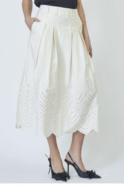 Poppy Anglaise Skirt 34203 | Bone | Nederdel fra Co'couture