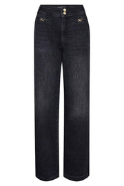 Candia Peach Jeans Long | Black | Jeans fra Mos Mosh