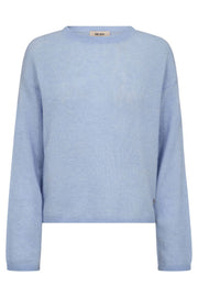 Mape O-Neck Knit | Brunnera Blue | Strik fra Mos Mosh