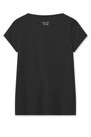 Tulli V-SS Basic Tee | Black | T-shirt fra Mos Mosh
