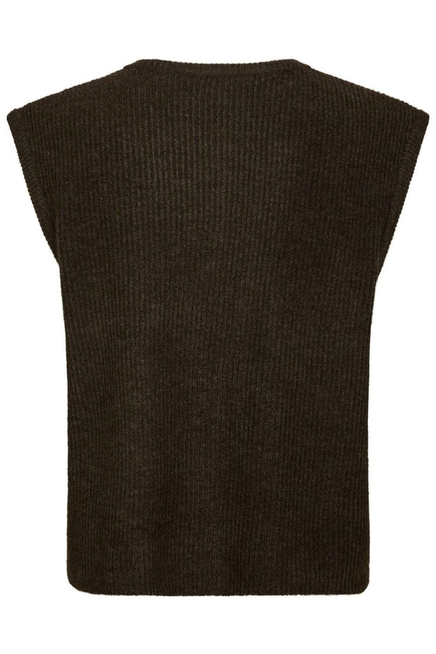 Everest Knit Vest | Brown | Strik fra Neo Noir