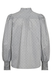 Stripe Dot Petra V-Shirt 35646 | Light Grey | Bluse fra Co'couture