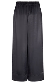 Edi Satin Crepe Pant | Black | Bukser fra Mos Mosh