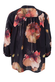 Celine Blouse | Black Flower | Bluse fra Black Colour