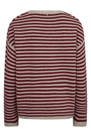 Khai Stripe Knit | Garnet | Strik fra Mos Mosh