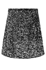 Lune Skirt 207240 | Black W. Silver | Nederdel fra Freequent