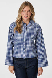 Rosa Check Shirt | Dark Blue | Skjorte fra Neo Noir