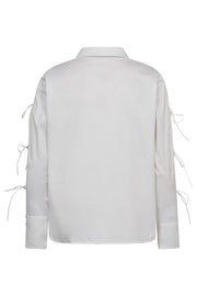 Poppy Tie Sleeve Shirt 35752 | White | Bluse fra Co'couture