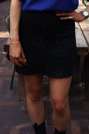 Henne Short Skirt | Black Diamond | Nederdel fra Liberté
