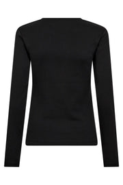 Granny Embroidery LS Tee 33180 | Black | T-Shirt fra Co'couture