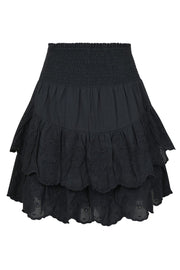 Line Emb Skirt | Navy | Nederdel fra Neo Noir