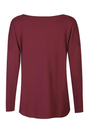 Alma Ls Top (Fleece) | Bordeaux | Bluse fra Liberté