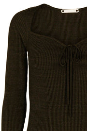 Badu Lurex Tie Knit 32043 | Mocca | Strik fra Co'couture