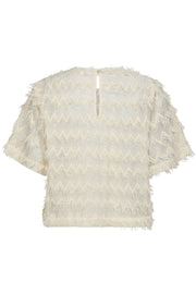 Triangle SS Blouse 35765 | Off white | Top fra Co'couture