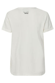 Dala V-SS Basic Tee | White | T-shirt fra Mos Mosh