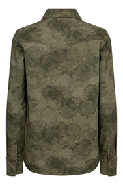 Christy Print Shirt | Olive Night | Skjorte fra Mos Mosh