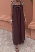 Leopard Strap Dress | Brown