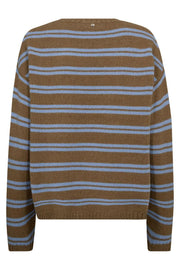 Khai Two Stripe Knit | True Camel | Strik fra Mos Mosh