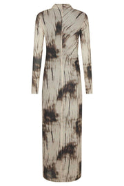 Onessa Faded Mesh Dress | Dusty Brown | Kjole fra Neo Noir