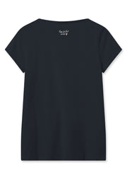 Tulli V-SS Basic Tee | Salute Navy | T-shirt fra Mos Mosh