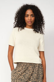 Arin SS Cotton Knit | Ecru | Strik fra Mos Mosh
