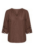Trixie Lace Top | Cognac