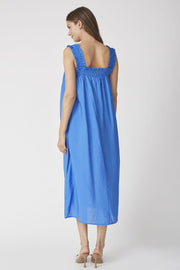 Callum Smock Long Strap Dress | New Blue | Kjole fra Co'couture