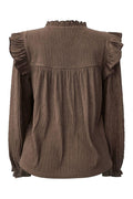 Anni Ls Frill Blouse | Brown Mocca | Bluse fra Liberté