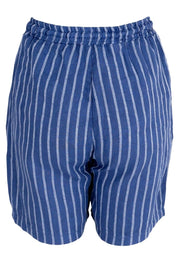 Melina Linen Shorts | Blue Stripe | Bukser fra Black Colour