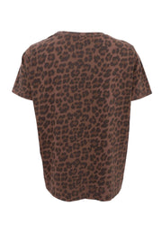 Zelda S/S T-Shirt | Mocca Leo | Blusser fra Black Colour