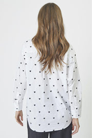 Heart Oversize Shirt 35520 | White | Skjorte fra Co'couture