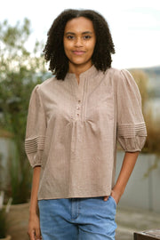 Camilla Blouse 2755 | Sand | Bluse fra Prepair