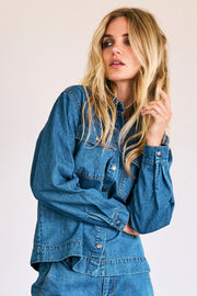 Delina Denim Shirt 35724 | Dark Denim | Bluse fra Co'couture