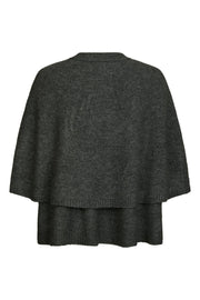 Josei Double Knit Cape | Grey | Strik fra Neo Noir
