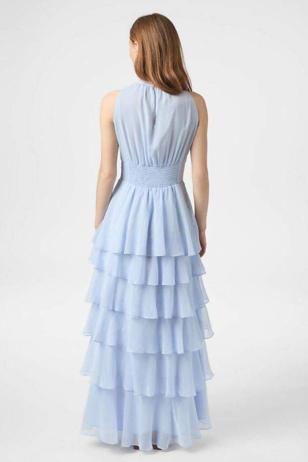 Marli Solid Chiffon Dress | Light Blue | Kjole fra Neo Noir