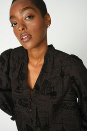Tazzin Tale Light Blouse | Black | Bluse fra Mos Mosh