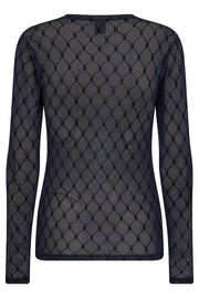 Mesh Blouse | Navy | Top fra Hype the Detail