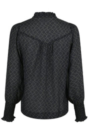 Karia Illusion Blouse | Black | Bluse fra Neo Noir