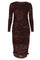 Mesh Ls Long Dress | Black Bordeaux Flower | Kjole fra Liberté