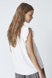 Sueda Frill Top | White | T-Shirt fra Co'couture