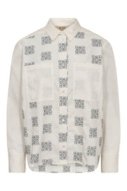 Weina Geo Shirt | Ecru | Skjorte fra Mos Mosh