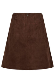 Hemie Imitated Suede Skirt | Brown | Nederdel fra Neo Noir