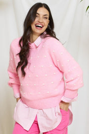 Alisee Knit | Pink9512/Bianco | Strik fra Marta du chateau