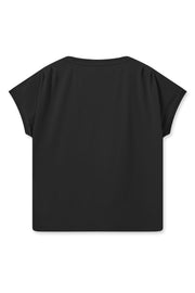 Tekis V-neck Tee | Black | T-shirt fra Mos Mosh
