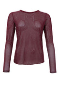 Alexis Tee W/Stones | Plum | Bluse fra Black Colour