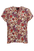 Luna Andrea S/S Top | Vivid Rouge | Bluse von Black Colour – nedsat