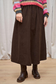 Virginia Corduroy Skirt | Coffee | Nederdel fra Black Colour